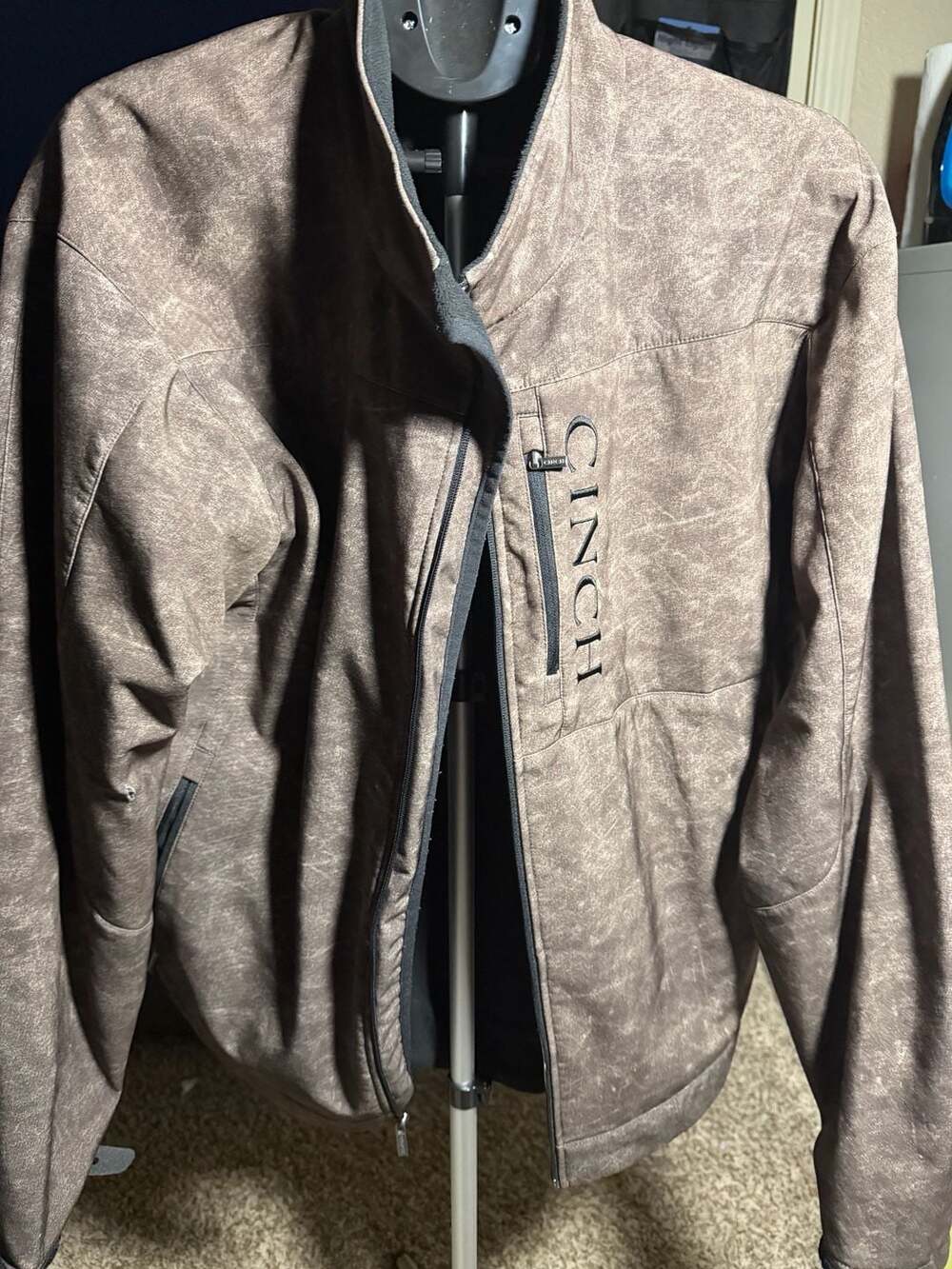 Cinch Men's Solid Bonded Logo Printed Stone Jacket MWJ1567010